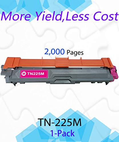 (1-Pack) Compatible Magenta TN-225 TN225M Toner Cartridge TN225 TN-225M Used for Brother HL-3140CW 3152CDW 3170CDW MFC-9130CW 9342CDW DCP-9022CDW Printers, by EasyPrint