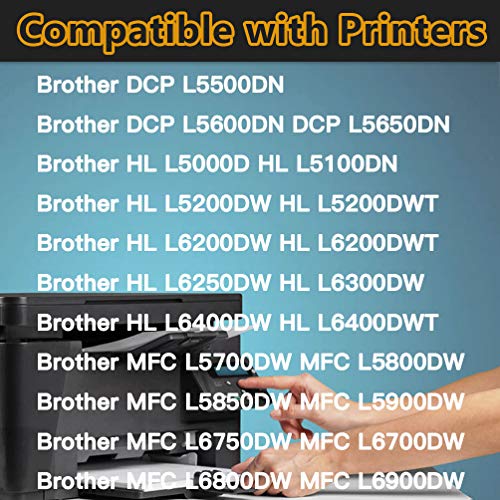 Etechwork Compatible Toner Cartridges & Drum Unit Replacement for Brother DR820 DR-820 TN880 TN-880 use with Brother HL-L6200DW MFC-L6700DW MFC-L6800DW MFC-L6900DW Printer (1x Drum + 2x Toner, 3-Pack)