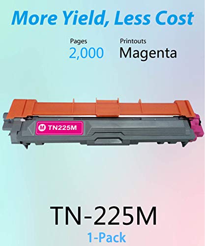 MM MUCH & MORE Compatible Toner Cartridge Replacement for Brother TN-225 TN-225M TN225 TN221 use for HL-3140CW 3150CDW 3170CDW MFC-9130CW DCP-9022CDW Printers (Magenta)