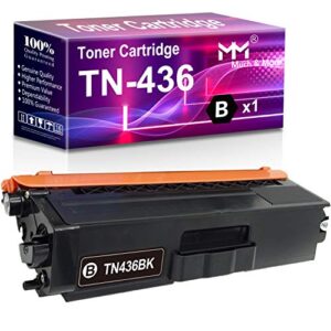mm much & more compatible toner cartridge replacement for brother tn436 tn-436 tn-436bk use for hl-8260cdw l8360cdwt mfc-l8690cdw l8900cdw l8610cdw dcp-l8410cdw printers (black)