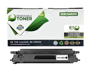 renewable toner compatible toner cartridge replacement for brother tn115 tn115bk dcp-9040cn 9045cdn mfc-9440cn mfc-9450cdn 9840cdw hl-4040cdn 4040cn 4070cdw (black)