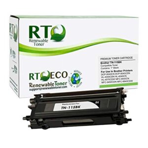 Renewable Toner Compatible Toner Cartridge Replacement for Brother TN115 TN115BK DCP-9040CN 9045CDN MFC-9440CN MFC-9450CDN 9840CDW HL-4040CDN 4040CN 4070CDW (Black)