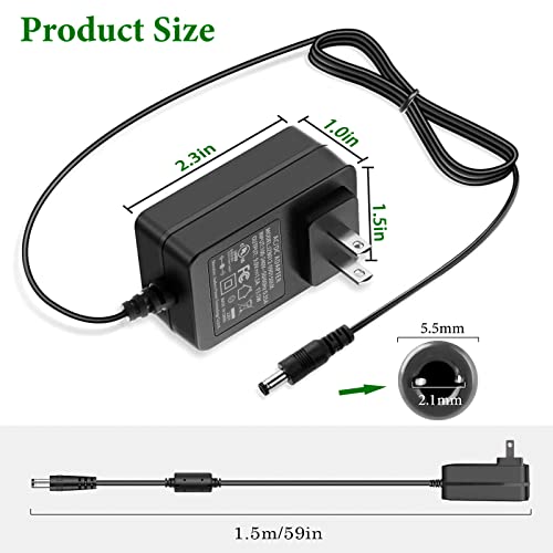 9V AC Power Adapter Printer Charger Cord for Brother Label Maker P-Touch PT-D210 PTD 210 PT-D200VP PTH110, 9 Volt DC Power Supply Replacement for Brother AD-24 AD-24ES AD-20 AD-30.