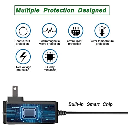 9V AC Power Adapter Printer Charger Cord for Brother Label Maker P-Touch PT-D210 PTD 210 PT-D200VP PTH110, 9 Volt DC Power Supply Replacement for Brother AD-24 AD-24ES AD-20 AD-30.