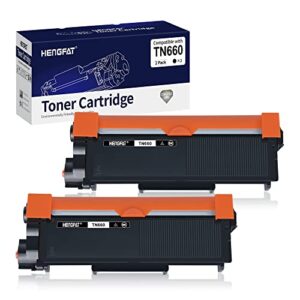 hengfat tn660 toner cartridge compatible replacement for brother tn660 tn630 tn-660 for hl-l2380dw hl-l2300d hl-l2320d dcp-l2540dw hl-l2340dw mfc-l2700dw mfc-l2740dw l2720dw printer (black 2-pack)