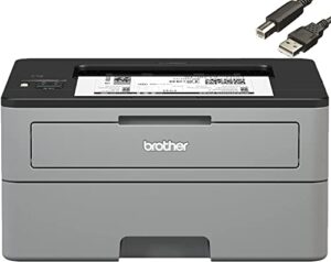 brother hl-l2350dw monochrome compact laser printer with wireless and duplex printing + printer cable