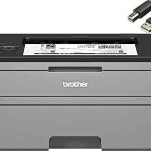 Brother HL-L2350DW Monochrome Compact Laser Printer with Wireless and Duplex Printing + Printer Cable