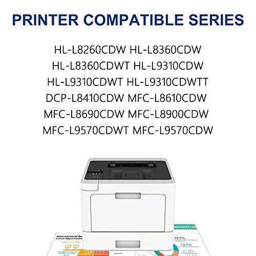 TANFENJR Compatible TN-436 TN436 Toner Cartridges Replacement for Brother HL-L8260CDW HL-L9310CDWT MFC-L8610CDW DCP-L8410CDW (1Black/1Cyan/1Magenta/1Yellow)