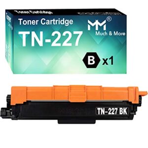 mm much & more compatible toner cartridge replacement for brother tn-227 tn227 tn-227bk tn223 use for mfc-l3770cdw mfc-l3750cdw hl-l3230cdw hl-l3290cdw hl-l3210cw mfc-l3710cw (black)