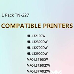 MM Much & More Compatible Toner Cartridge Replacement for Brother TN-227 TN227 TN-227BK TN223 use for MFC-L3770CDW MFC-L3750CDW HL-L3230CDW HL-L3290CDW HL-L3210CW MFC-L3710CW (Black)