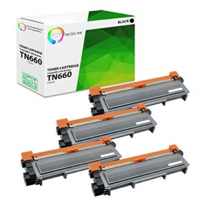 tct premium compatible toner cartridge replacement for brother tn-660 tn660 black high yield works with brother hl-l2340dw, mfc-l2700dw l2740dw, dcp-l2520dw l2540dw printers (2,600 pages) – 4 pack