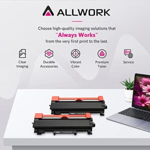 ALLWORK 2PK Compatible TN-760 Toner Cartridge Replacement for Brother TN760 TN730 TN770 Toner for Brother HL-L2350DW HL-L2370DW HL-L2390DW HL-L2395DW MFC-L2690DW MFC-L2710DW MFC-L2717DW MFC-L2750DW