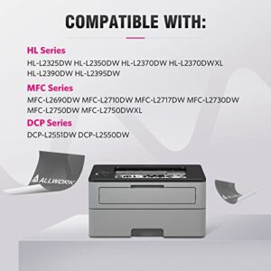 ALLWORK 2PK Compatible TN-760 Toner Cartridge Replacement for Brother TN760 TN730 TN770 Toner for Brother HL-L2350DW HL-L2370DW HL-L2390DW HL-L2395DW MFC-L2690DW MFC-L2710DW MFC-L2717DW MFC-L2750DW