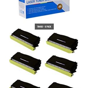 Inksters Compatible Toner Cartridge Replacement for Brother TN430/460/560/570/6300/7600 Black - Compatible with HL 1030 1200 1240 1254 (6 Pack)