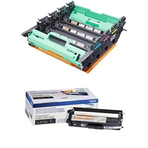 brother dr310cl drum unit for mfc-9460cdn, mfc-9560cdw and mfc-9970cdw and brother tn315bk toner cartridge for brother laser printer – retail packaging – black bundle