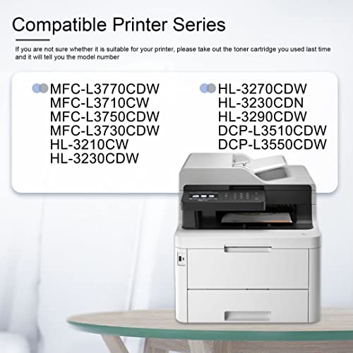 MITOCOLOR TN223BK TN223C TN223M TN223Y High Yield Toner Cartridge - Compatible 4 Pack (1BK+1C+1M+1Y) TN223 TN-223 Toner Replacement for Brother MFC-L3770CDW L3750CDW HL-3210CW DCP-L3510CDW Printer