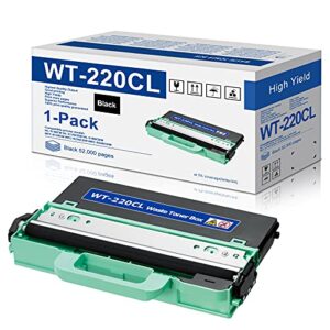 mitocolor 1 pack black wt-220cl waste toner box compatible for brother wt220cl waste container replacement for hl-3140cw 3170cdw 3180cdw mfc-9130cw 9330cdw 9340cdw printer