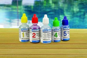 poolmaster 23227 replacement indicator solutions #1 – #5 for spa or swimming pool water testing