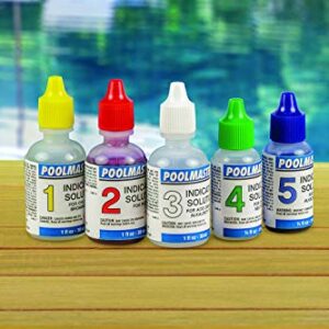 Poolmaster 23227 Replacement Indicator Solutions #1 - #5 For Spa or Swimming Pool Water Testing