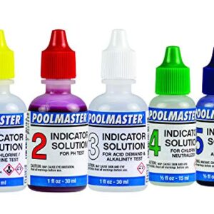 Poolmaster 23227 Replacement Indicator Solutions #1 - #5 For Spa or Swimming Pool Water Testing