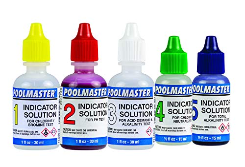 Poolmaster 23227 Replacement Indicator Solutions #1 - #5 For Spa or Swimming Pool Water Testing