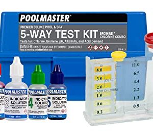 Poolmaster Water Chemistry Case (22270) Premiere Collection 5-Way Swimming Pool & Spa Test Kit, Small, Neutral