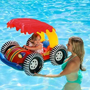 Poolmaster 81549 Learn-to-Swim Swimming Pool Float Baby Rider with Sun Protection, Buggy