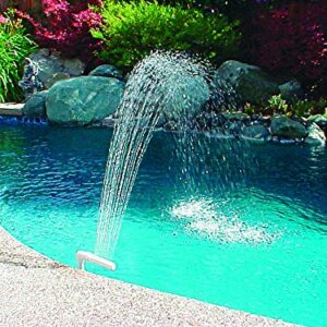 Poolmaster 54507 Spa and Swimming Pool Waterfall Fountain, For Pools with 1.5-Inch Threaded Return Fitting