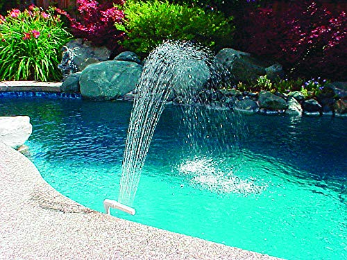 Poolmaster 54507 Spa and Swimming Pool Waterfall Fountain, For Pools with 1.5-Inch Threaded Return Fitting