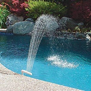 Poolmaster 54507 Spa and Swimming Pool Waterfall Fountain, For Pools with 1.5-Inch Threaded Return Fitting