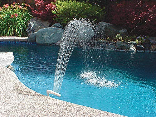 Poolmaster 54507 Spa and Swimming Pool Waterfall Fountain, For Pools with 1.5-Inch Threaded Return Fitting