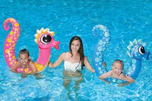 poolmaster swimming pool noodle float, seahorse, 2 pack