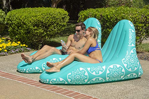 Poolmaster 85551 Imperial Lounge Deluxe Swimming Pool Float & Patio Furniture Multicolor