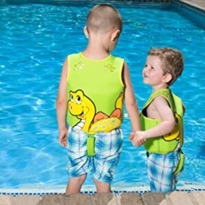 Poolmaster 50566 Learn-to-Swim Dino Kid's Swim Vest, 1-3 Years Old