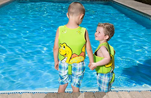 Poolmaster 50566 Learn-to-Swim Dino Kid's Swim Vest, 1-3 Years Old