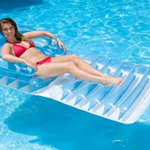 Poolmaster 85678 Poolmaster Swimming Pool Chair N Chaise Lounge Float Blue