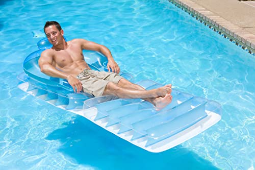 Poolmaster 85678 Poolmaster Swimming Pool Chair N Chaise Lounge Float Blue