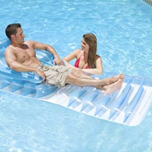 Poolmaster 85678 Poolmaster Swimming Pool Chair N Chaise Lounge Float Blue