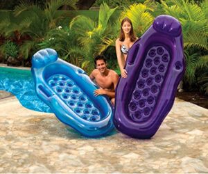 poolmaster riviera wet/dry swimming pool float sun lounge , blue