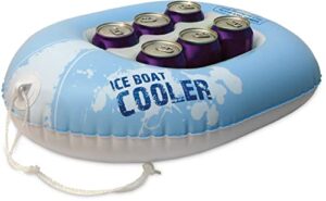 poolmaster refreshment and beverage floating cooler, boat blue ,1-1/2 feet long