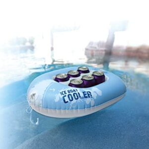 Poolmaster Refreshment and Beverage Floating Cooler, Boat Blue ,1-1/2 Feet Long