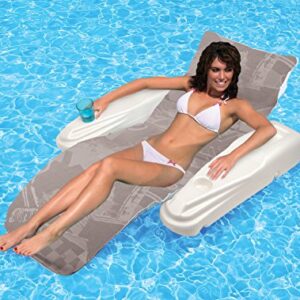 Poolmaster Larson Taupe Adjustable Floating Chaise Lounge