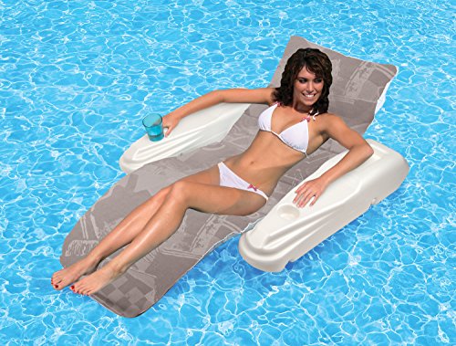 Poolmaster Larson Taupe Adjustable Floating Chaise Lounge