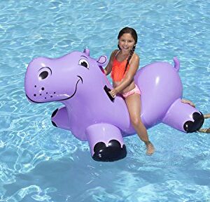 Poolmaster Swimming Pool Float Rider, Hippo, Purple