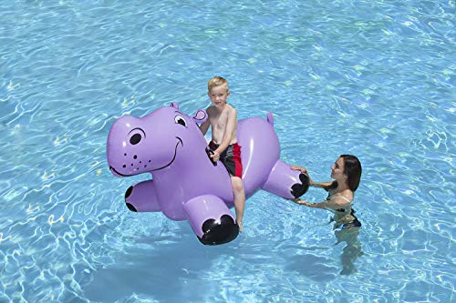 Poolmaster Swimming Pool Float Rider, Hippo, Purple