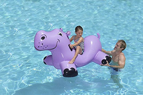 Poolmaster Swimming Pool Float Rider, Hippo, Purple