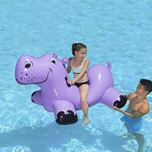 Poolmaster Swimming Pool Float Rider, Hippo, Purple