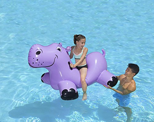 Poolmaster Swimming Pool Float Rider, Hippo, Purple