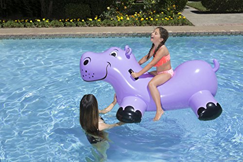 Poolmaster Swimming Pool Float Rider, Hippo, Purple
