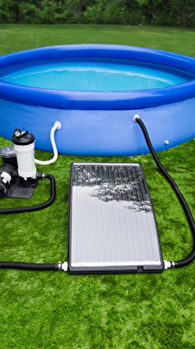 Poolmaster 59026 Heater Slim Line Above-Ground Solar Power Swimming Pool Water Heat, 43” Long x 27” Wide, Black